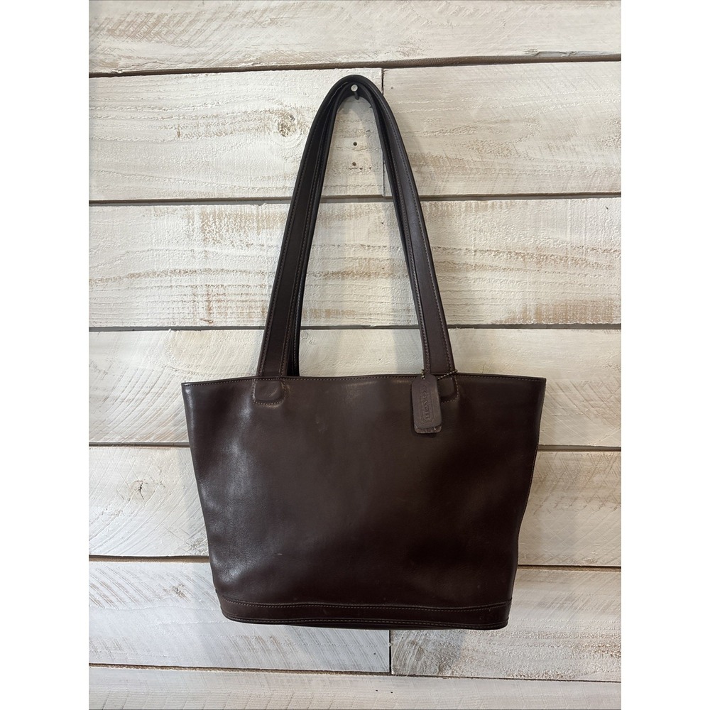 Vintage Coach Bleecker Bucket Tote 9302 Brown Glove Tanned Leather Made in USA